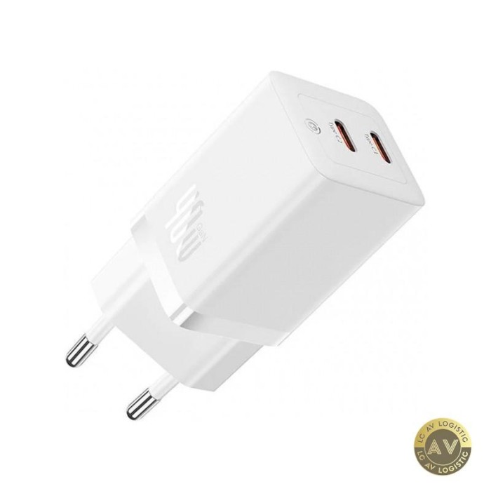 Incarcator Retea Baseus GaN5 Pro 40W 3A 2 x USB-C Alb CCGP180102