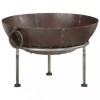 Vatră de Foc vidaXL, Fier, 55x55x38 cm, Maro, Portabilă, cu M&acirc;nere, pentru Grădină/Curte
