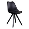 Set 2 Scaune Dining Bergen NORDICHOUSE, 48x86x55 cm, Gri Inchis/Negru, Ergonomice, Moderne, Living/Bucatarie