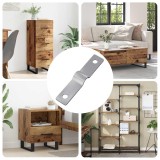 vidaXL Placă de Impact 12 pcs Argintiu 50 x 10 x 1,2 mm Fier 864829