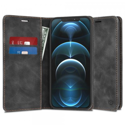 Husa pentru Apple iPhone 12 Pro Max, Techsuit, Confy, Neagra foto