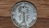 Congo belgian - moneda coloniala istorica - 1 franc 1960 - ruanda urundi