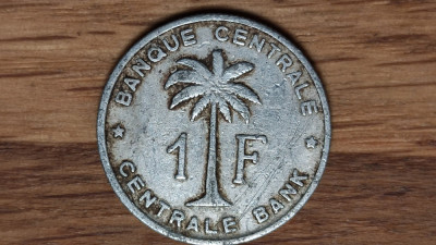 Congo belgian - moneda coloniala istorica - 1 franc 1960 - ruanda urundi foto