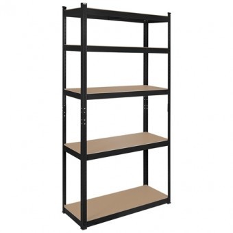 Raft metalic 5 polite 750kg mdf 180x90x40 negru rebel foto