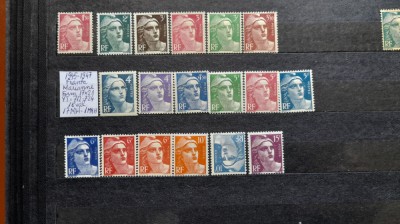 1945-Franta-Marianne de GandonYT712-724 p.set 18 val.-MH+MNH foto
