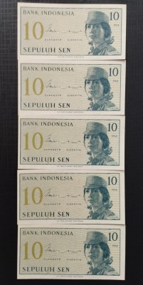 INDONEZIA 10SEN 1964-LOT 5 BUC foto