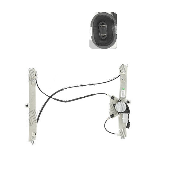 Macara geam usa fata cu motoras RENAULT MEGANE II (M), 11.2002-10.2008, model cu 3 usi, fara functie confort, partea dreapta, fara functie comfort,