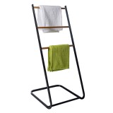 Cumpara ieftin Suport prosoape metal negru natur Zonker 40x37.5x89 cm