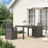 vidaXL Scaune de Dining pentru Grădină 2 pcs Gri deschis și antracit 8000007