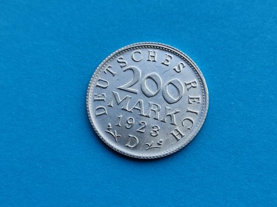 200 Mark 1923-D -Germania-AUNC-in realitate arata bine! foto
