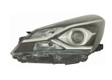 Far Toyota Yaris, 05.2017-, partea Stanga, cu lentile; cu lumina de zi; HiR2+W21/5W+WY21W; electric; fara motor, Depo