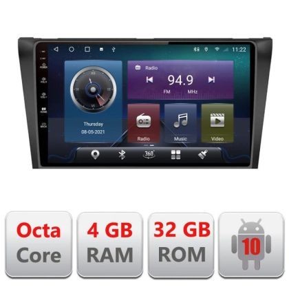Navigatie Mazda 3 2009-2014 C-034 Octa Core cu Android Radio Bluetooth Internet GPS WIFI 4+32GB CarStore Technology