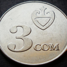 Moneda 3 SOM - REPUBLICA KYRGYZSTAN, anul 2008 * cod 3362