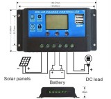 Controler solar PWM 12 24V 30A mini dual USB