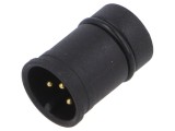 Conector M12 tată 5 pini 4A 60V IP67 LUTRONIC pentru montare pe panou
