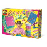 Set giga de lucru manual pentru copii cu mix de sclipici si accesorii incluse, SES Creative