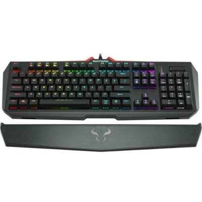 Tastatura gaming mecanica Riotoro Ghostwriter Elite Cherry MX Silent Red neagra iluminare RGB foto