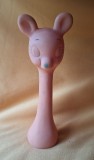 Girafa - jucarie veche, figurina din cauciuc