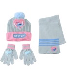 Șapcă pentru copii cu fular și mănuși STITCH fetiță