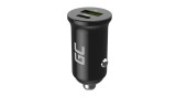 &Icirc;ncărcător auto Green Cell PowerRide Nano 38 USB-C 38 W USB-C USB-A, &icirc;ncărcare rapidă PD 3.0, pentru prize de 12 V și 24 V