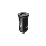 &Icirc;ncărcător auto Green Cell PowerRide Nano 38 USB-C 38 W USB-C USB-A, &icirc;ncărcare rapidă PD 3.0, pentru prize de 12 V și 24 V