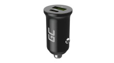 &Icirc;ncărcător auto Green Cell PowerRide Nano 38 USB-C 38 W USB-C USB-A, &icirc;ncărcare rapidă PD 3.0, pentru prize de 12 V și 24 V
