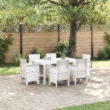 Cumpara ieftin Set de masă pentru grădină 7 pcs Alb Ratan Polt
