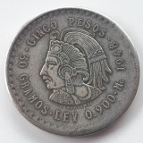 Mexic 5 pesos 1948 argint, Europa