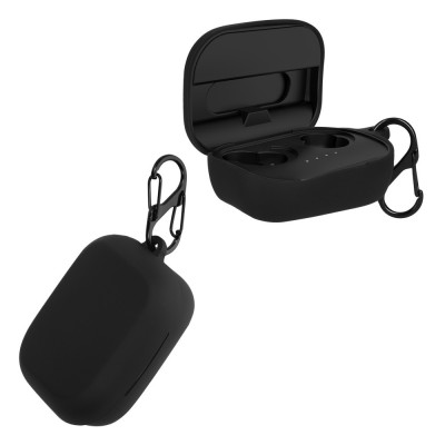 Husa kwmobile pentru Skullcandy Grind Fuel True Wireless, Silicon, Negru, 59658.01 foto