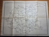 Harta drumurilor nationale republica populara romana - anii &#039;50 - &#039;60 - 47/35 cm