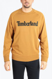 Cumpara ieftin Bluza barbati cu decolteu rotund si imprimeu cu logo maro, L, Timberland