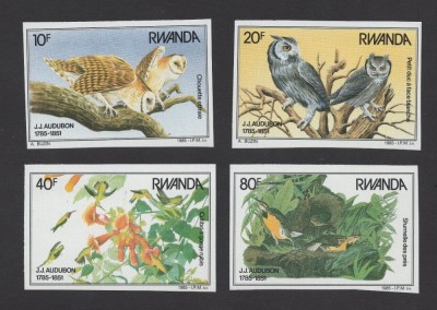 RWANDA 1985 FAUNA PASARI NEDANTELAT foto