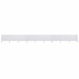 vidaXL Paravan anti-v&acirc;nt cu 9 panouri, alb nisipiu 1200x160 cm textil