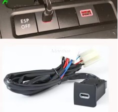 Buton Incarcator si cabluri adaptoare USB tip C 12v Type C PD Auto Charging Outlet Power Adapter VW Golf 6 Jetta 5 MK5 etc