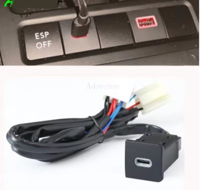Buton Incarcator si cabluri adaptoare USB tip C 12v Type C PD Auto Charging Outlet Power Adapter VW Golf 6 Jetta 5 MK5 etc foto