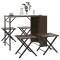 vidaXL Set mobilier de grădină, pliabil, 5 piese, maro, poliratan 365945
