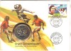 SV * NIUE FIVE DOLLARS / 5 DOLARI 1986 * FIFA C. M. FOTBAL * Franz Beckenbauer * Germania, America de Nord, Nichel