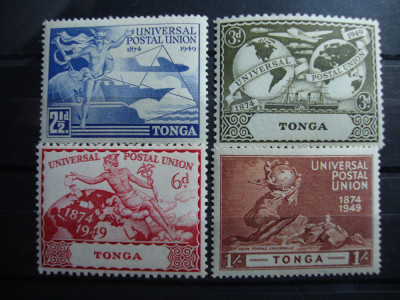 TONGA 1949 SERIE UPU MNH foto