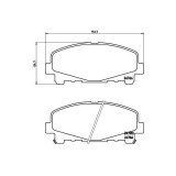 Placute frana Honda Accord Ix Saloon (Cr), Accord 8 (Cu), Accord 8 Estate (Cw), 2.4 (CR2), 2.0 1 (CU1), 2.2 i-DTEC (CU3), 2.4 1 (CU2), 2.0 1 (CW1), 2, BREMBO