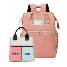 Rucsac pentru mamici FY1 extensibil (pink) Set