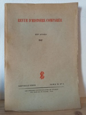 Revue D&amp;#039;Histoire Comparee. XXV Annee. foto