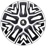 Cumpara ieftin Set 4 Capace Roti 16 &quot; Best Alb-Negru, Compatibile Cu Skoda Nou