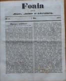 Foaia pentru minte , inima si literatura , nr. 15 , 1863 , Brasov , I. Muresanu