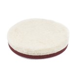 Tampă de lustruit din l&acirc;nă pentru lustruire blană mediu mediu cu Velcro 125 mm AMiO-03705