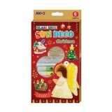 Set creatie AMOS SD10P6-CH, GlassDeco Christmas, 6 culori /10. 5ml+6 sabloane