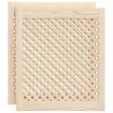 Cumpara ieftin Usi de dulap cu zabrele 2 buc. 59,5x69 cm, lemn masiv de pin