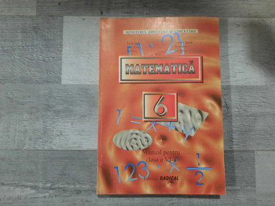 Matematica.Manual pentru clasa a VI a de George Turcitu,I.Rizea,C.Basarab,etc foto