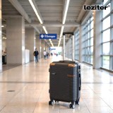 Cumpara ieftin Set valize Leziter TraveLux Urban XV cu roti 360&deg;, ABS, negru (3 piese)