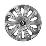 Set 4 capace roti Strong silver varnished R15 Compatibil Cu Renault