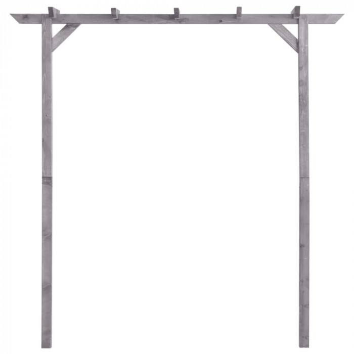 Pergola de gradina, gri, 200x40x205 cm, lemn de pin tratat